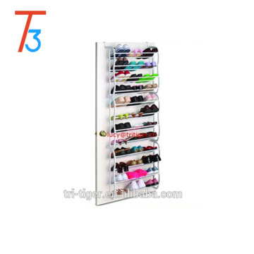 36 pair black and white hanging over door shoe storage rack shoe organizer