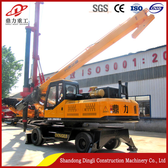 wheeled 20M mini pile driver for construction