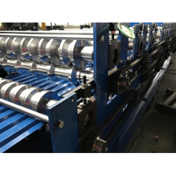 Double layer roofing panel rollforming line