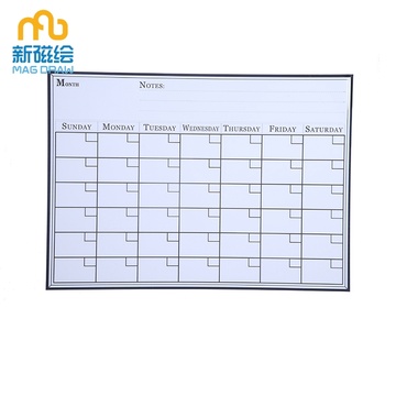 Magnetic Monthly Dry Erase Calendar for Refrigerator