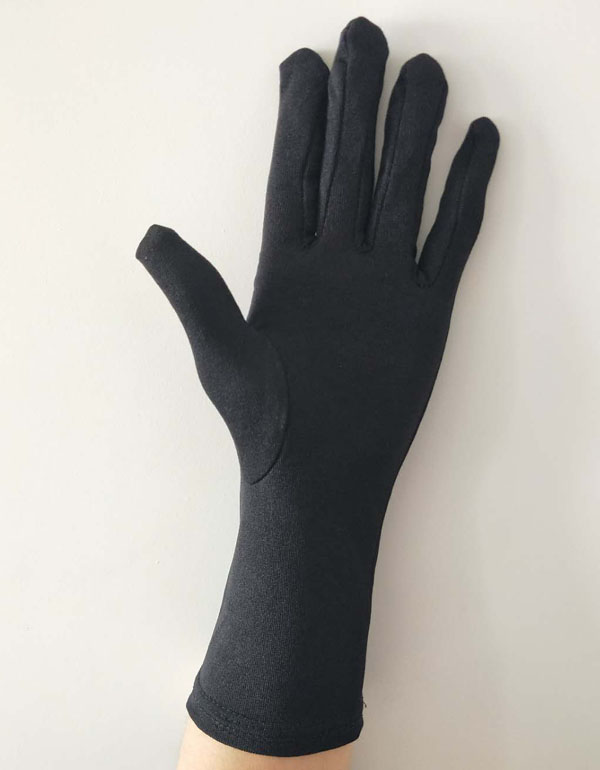 Hand Ceremonial Black Gloves palm black