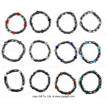 12 Colour Hematite Crystal Bracelet