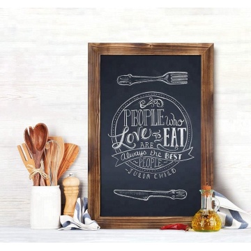 Rustic Torched Wood Magnetic Wall Chalkboard