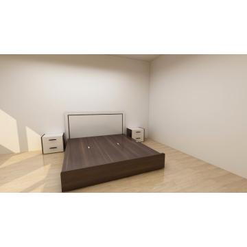 Dark Walnut Home Bedroom Furniture Set
