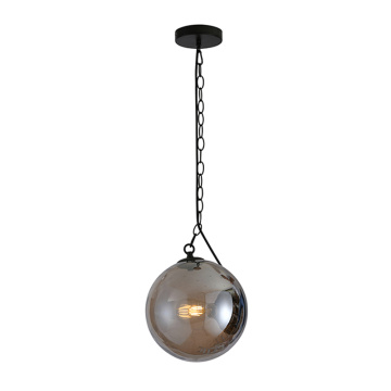 Glass Round Ball Pendant Lamp with Iron chain