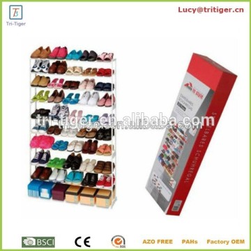 50 pair cheap portable folding metal shoe rack