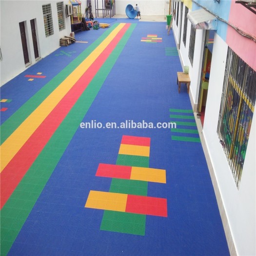 PP interlocking floor for outdoor Kindergarten Mat