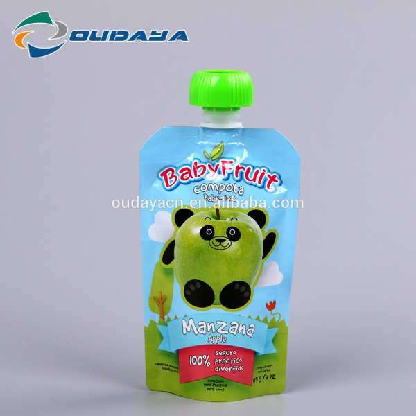 Plastic Customized Printing Fruit Shaped Juice pouch