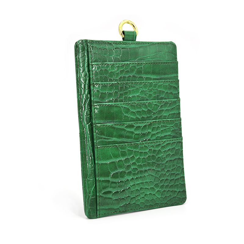 Double Sided PU Leather Card Holder Wallet Case with 5 Card Slots 