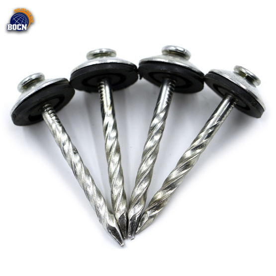 Galvanized umbrella roofing nail