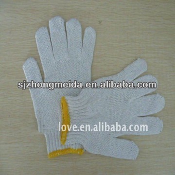 pvc palm dot knitted cotton gloves