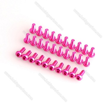 M3X10mm Red Anodized 7075 Aluminum screw for drones