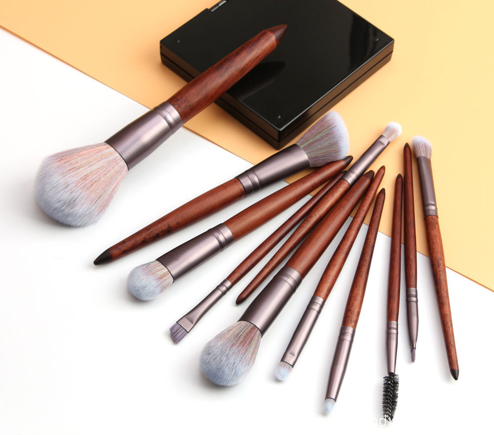 11 Piece Animal Hair Makeup Brush 4