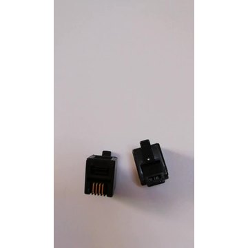6P4C plug  RJ11 connector Black color