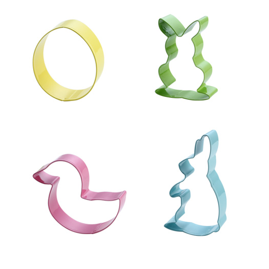 4 pieces colorful Easter rabbit cookie cutter set
