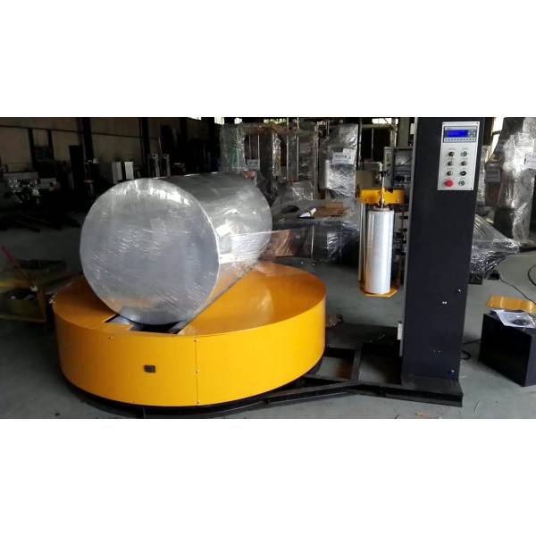 reel roll wrapping machine with stretch film