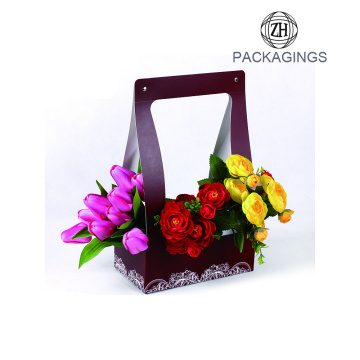 Custom design paper flower gift box packaging