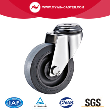 Bolt Hole Swivel TPR Stainless Steel Caster