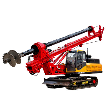 Tracked portable pile driver for construction site
