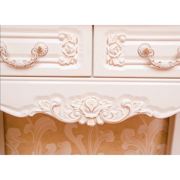 wholesale cheap white bedroom 2 drawers dresser with chair