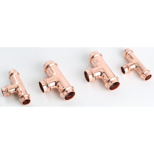 Copper plumbing fitting for water and gas system