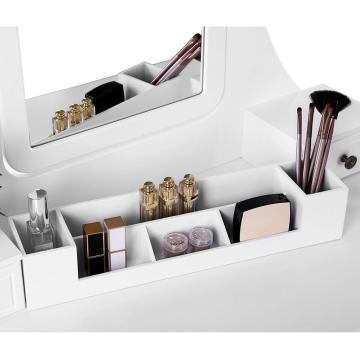Customized white color wood makeup dresser with mirror