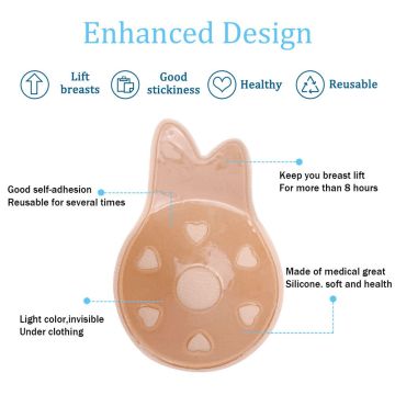 YONHEE Cat Shape Reusable Nipple Cover Lifting Bra