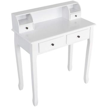 wood modern organizer dressing table with mirror for bedroom