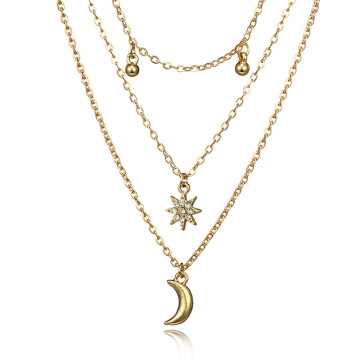 Fashion Women Necklace Moon Charms Necklace for Ladies