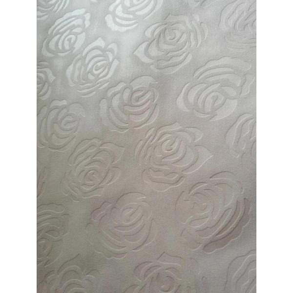Polyester rose emboss fabric