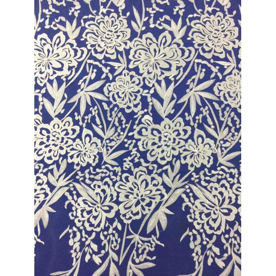 Ivory Color Flower Lace Fabric Embroidery