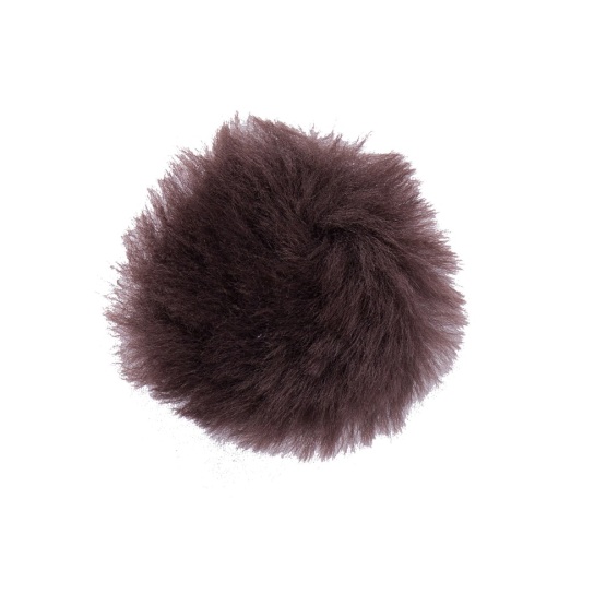 Sheepskin round pad leather with hook side velcro