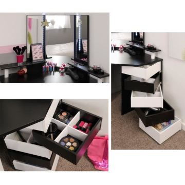 Designs wardrobe dressing table with drawers