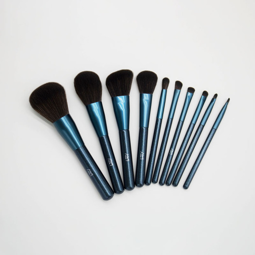 Single Blue Glitter Face Private Label Blush Brush