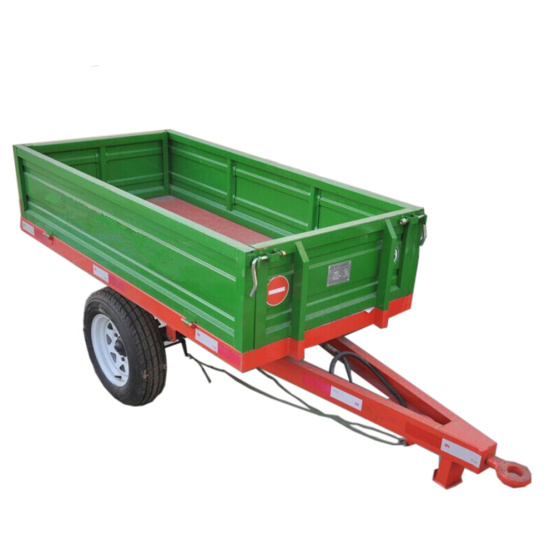 Two wheel Compact tractor tipper trailer