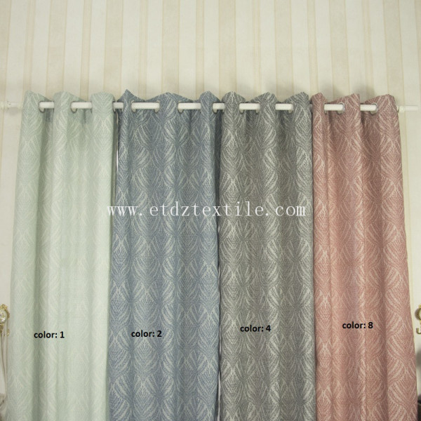 polyester linen design fabric curtain 6023