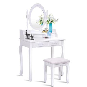 White Wood Mirror Almirah Simple Designs wooden dressing table