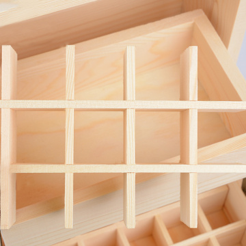 Wooden Storage Case Holds 10ml/15ml 59 Bottles Natural Pine Wood Essential Oil Box