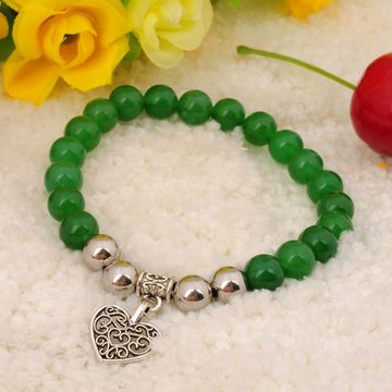 Natural Green Aventurine Bracelet Gemstone jewelry alloy pendants