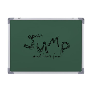 School magnetic green chalk writing board for classroon