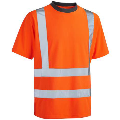 high visibility orange shirt