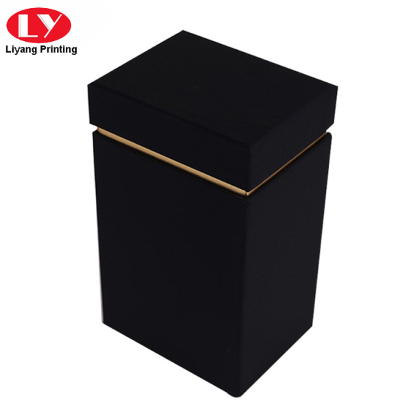 Black 50ml cardboard perfume box with foam insert