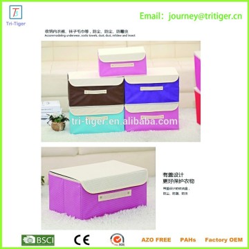 3 pieces Non Woven foldable Storage Boxes bins & cheap storage bins locker with cover