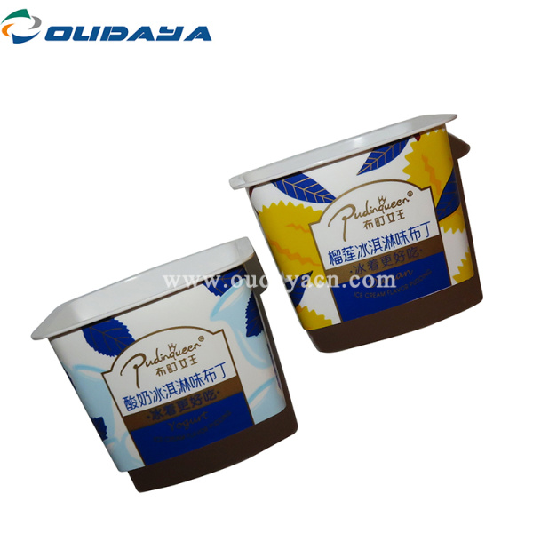 cube cup for yogurt with printing