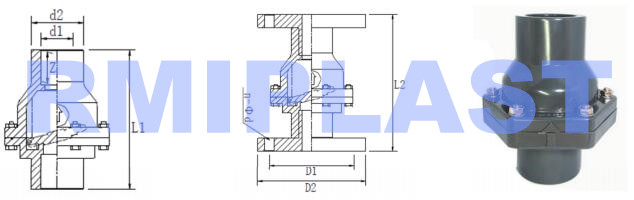 pvc swing check valve socket