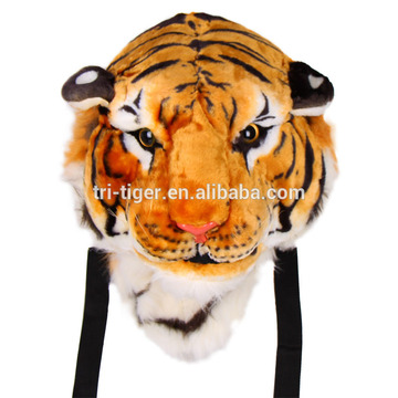 Cool Unisex Animal 3D Tiger Head Plush Cartoon Shoulders Bag Tiger Backpack