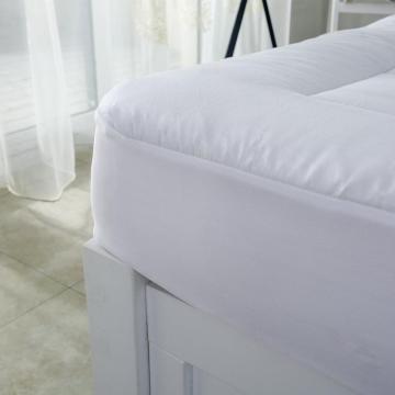 100% cotton down-proof mattress topper with elastic strap