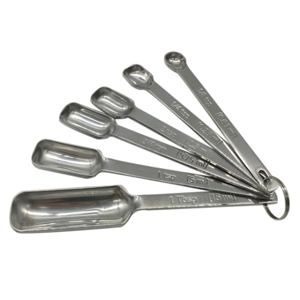 Food Grade 6Pcs Stainless Steel Measuring Spoon Set