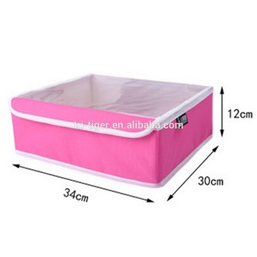 3 pieces Folding Fabrics Bra underwear covered Storage Container & storage box With clear lids