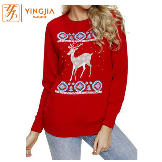 Best Selling Christmas Elk Printed Women Sweatshirts